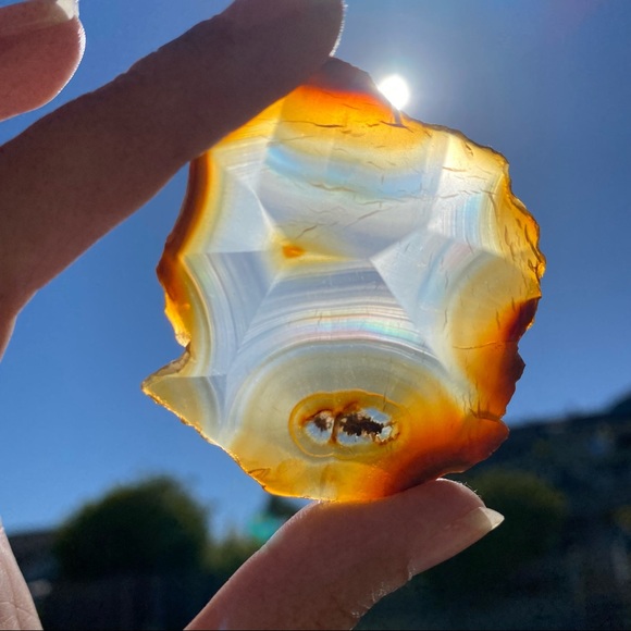 RAINBOW IRIS AGATE Slice - Picture 7 of 8